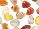 [Video] Mixed Carnelian Loose stone Pear shape Faceted 14x10mm 3pcs