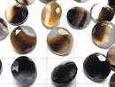 [Video] Black Stripe Agate Loose stone Round Faceted 10x10mm 3pcs