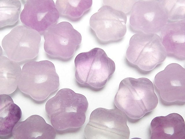 [Video] Purple Fluorite AA++ Flower Motif 13mm [Drilled Hole] 5pcs