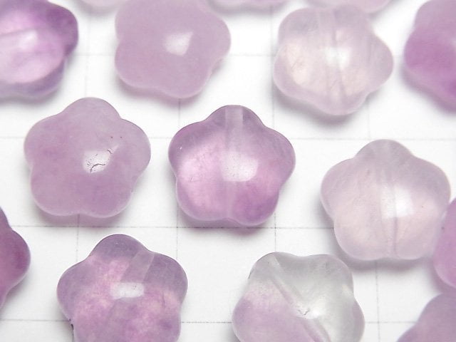 [Video] Purple Fluorite AA++ Flower Motif 13mm [Drilled Hole] 5pcs