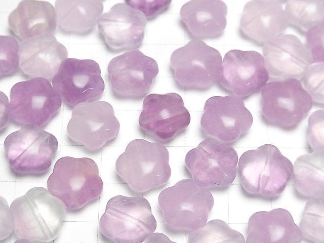 [Video] Purple Fluorite AA++ Flower Motif 13mm [Drilled Hole] 5pcs