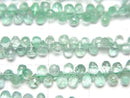 [Video]High Quality Emerald AAA Drop Faceted Briolette half or 1strand beads (aprx.15inch/38cm)