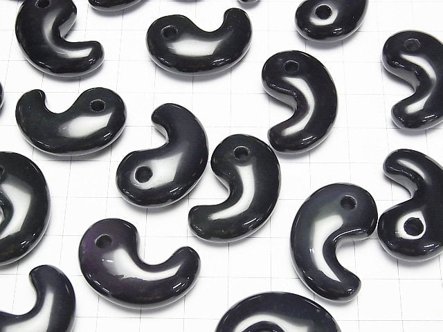 [Video] Rainbow Obsidian AAA Comma Shaped Bead 30x20mm 1pc