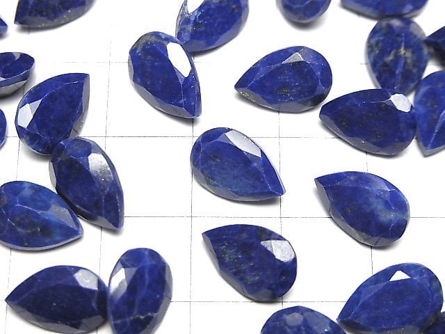 [Video]Lapislazuli AA++ Loose stone Pear shape Faceted 12x8mm 3pcs