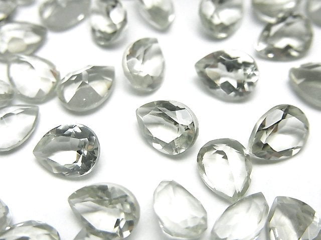 [Video]High Quality Green Amethyst AAA Loose stone Pear shape Faceted 8x6mm 5pcs