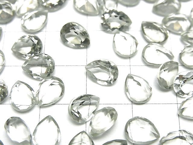 [Video]High Quality Green Amethyst AAA Loose stone Pear shape Faceted 8x6mm 5pcs