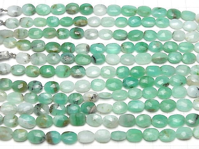 [Video] Peruvian Blue Opal AA++ Faceted Oval half or 1strand beads (aprx.7inch/18cm)