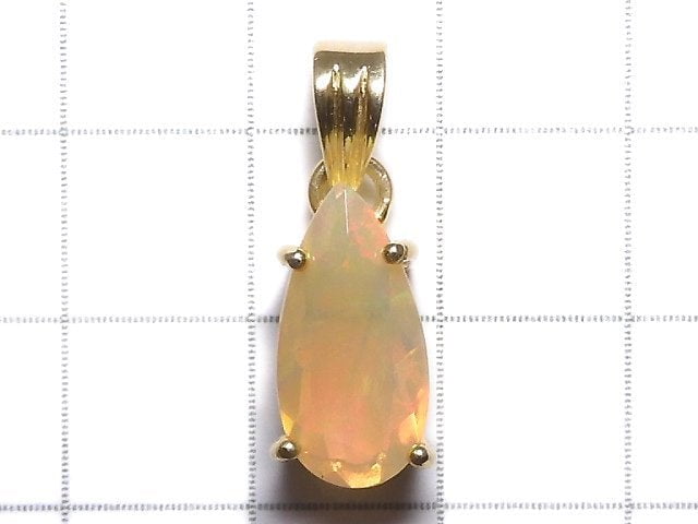 [Video][One of a kind] High Quality Opal AAA Faceted Pendant 18KGP NO.66