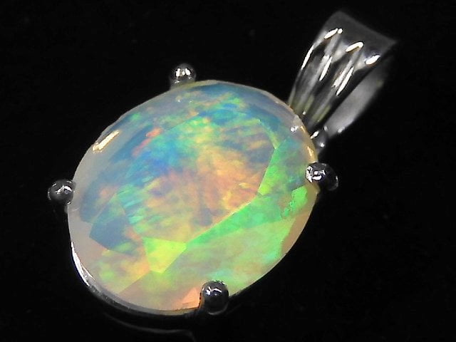 [Video][One of a kind] High Quality Opal AAA Faceted Pendant Silver925 NO.75