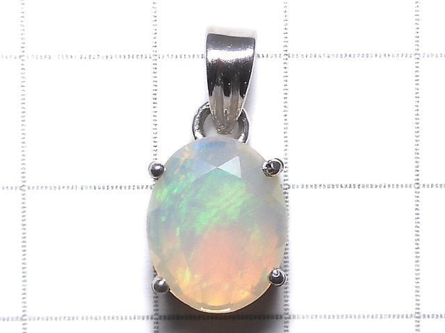 [Video][One of a kind] High Quality Opal AAA Faceted Pendant Silver925 NO.75