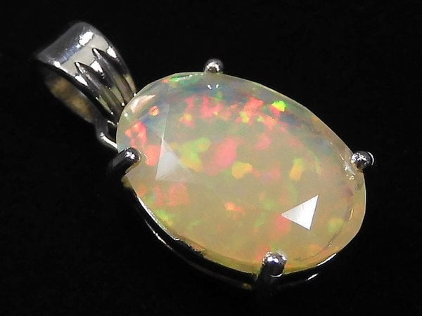 [Video][One of a kind] High Quality Opal AAA Faceted Pendant Silver925 NO.76