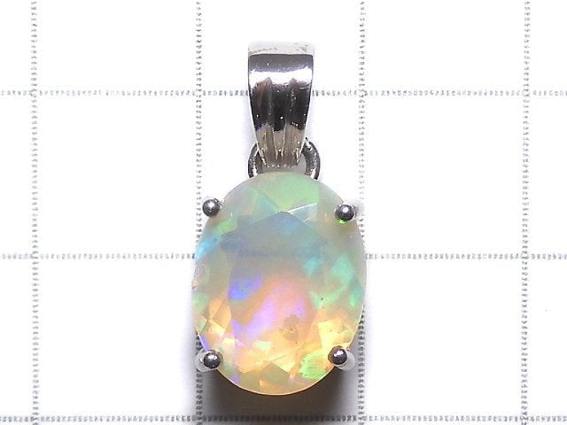 [Video][One of a kind] High Quality Opal AAA Faceted Pendant Silver925 NO.76