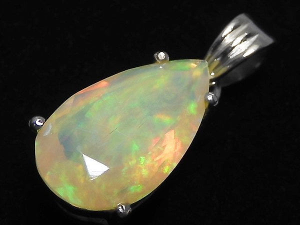 [Video][One of a kind] High Quality Opal AAA Faceted Pendant Silver925 NO.79