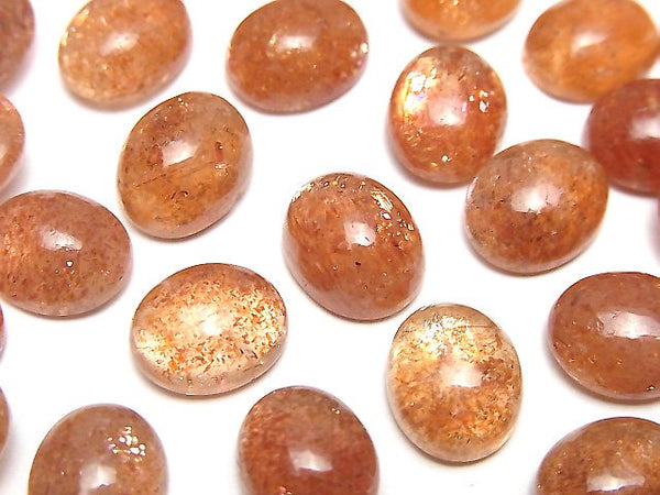 [Video]High Quality Sunstone AAA Oval Cabochon 11x9mm 2pcs