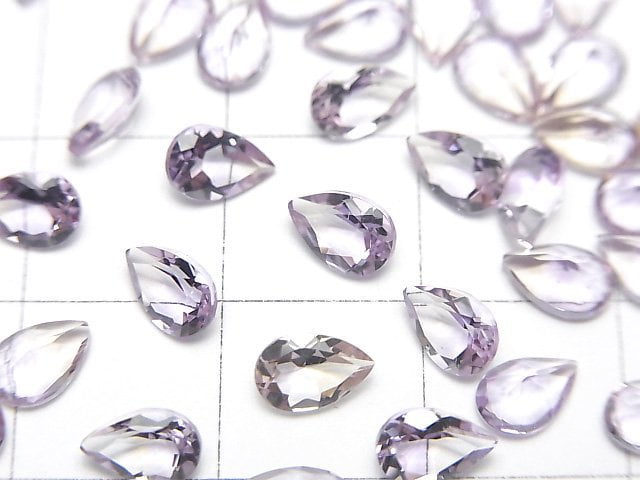 [Video]High Quality Amethyst x Citrine AAA Loose stone Pear shape Faceted 6x4mm 5pcs