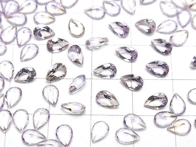 [Video]High Quality Amethyst x Citrine AAA Loose stone Pear shape Faceted 6x4mm 5pcs