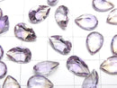 [Video]High Quality Amethyst x Citrine AAA Loose stone Pear shape Faceted 10x7mm 2pcs