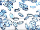 [Video]High Quality London Blue Topaz AAA Loose stone Marquise Faceted 6x3mm 5pcs