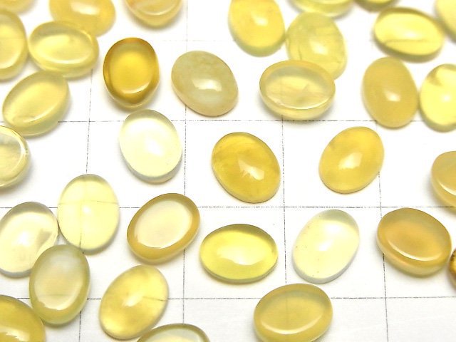 [Video] Yellow Opal AA++ Oval Cabochon 8x6mm 5pcs