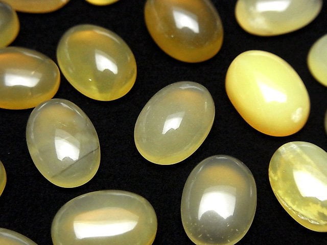 [Video] Yellow Opal AA++ Oval Cabochon 14x10mm 2pcs