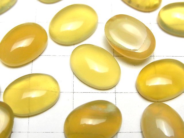 [Video] Yellow Opal AA++ Oval Cabochon 14x10mm 2pcs