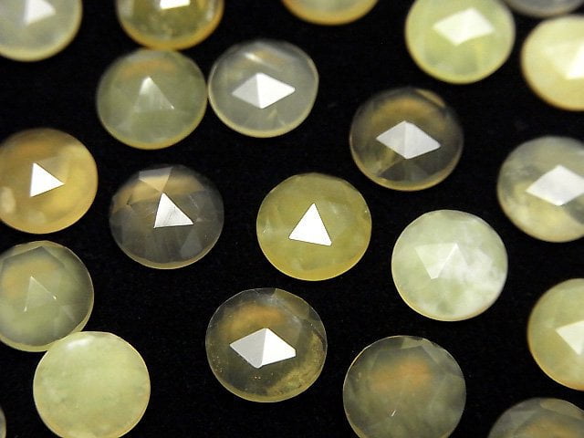 [Video] Yellow Opal AA++ Round Rose Cut 8x8mm 5pcs