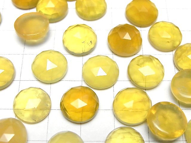 [Video] Yellow Opal AA++ Round Rose Cut 12x12mm 2pcs