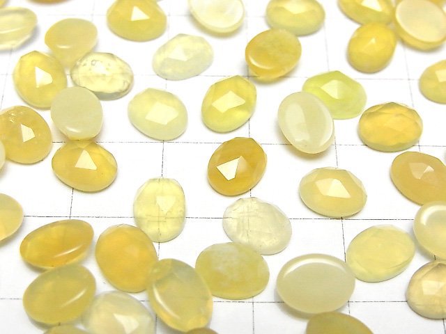 [Video] Yellow Opal AA++ Oval Rose Cut 8x6mm 5pcs