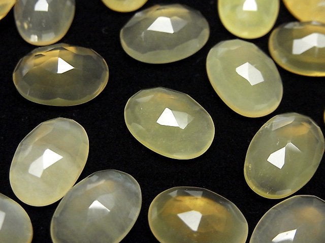 [Video] Yellow Opal AA++ Oval Rose Cut 14x10mm 2pcs