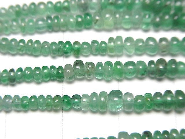 [Video]High Quality Emerald AAA Roundel half or 1strand beads (aprx.5inch/12cm)