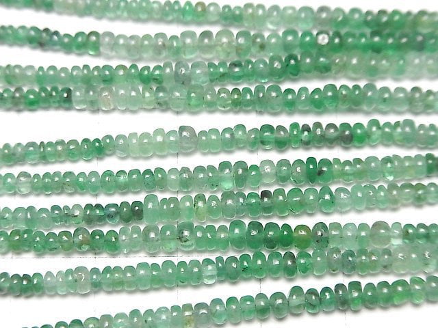 [Video]High Quality Emerald AAA Roundel half or 1strand beads (aprx.5inch/12cm)