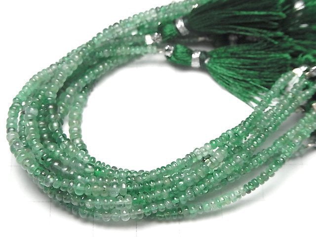 [Video]High Quality Emerald AAA Roundel half or 1strand beads (aprx.5inch/12cm)