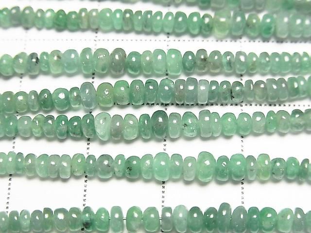 [Video] Emerald AA++ Rondelle 1strand beads (approx. 5 inches/12 cm)