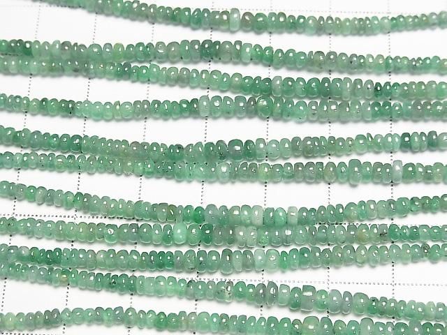 [Video] Emerald AA++ Rondelle 1strand beads (approx. 5 inches/12 cm)