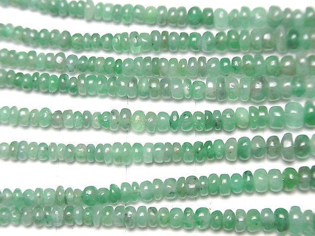 [Video]Emerald AAA- Roundel half or 1strand beads (aprx.5inch/12cm)