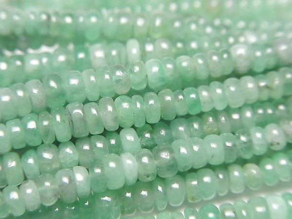 [Video]Emerald AA++ Roundel half or 1strand beads (aprx.5inch/12cm)