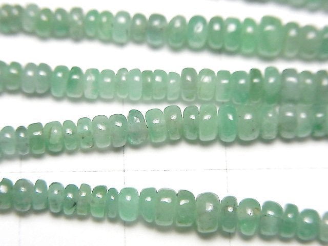 [Video]Emerald AA++ Roundel half or 1strand beads (aprx.5inch/12cm)