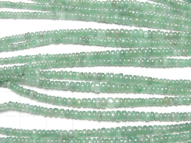 [Video]Emerald AA++ Rondelle half or 1strand beads (aprx.5inch/12cm)