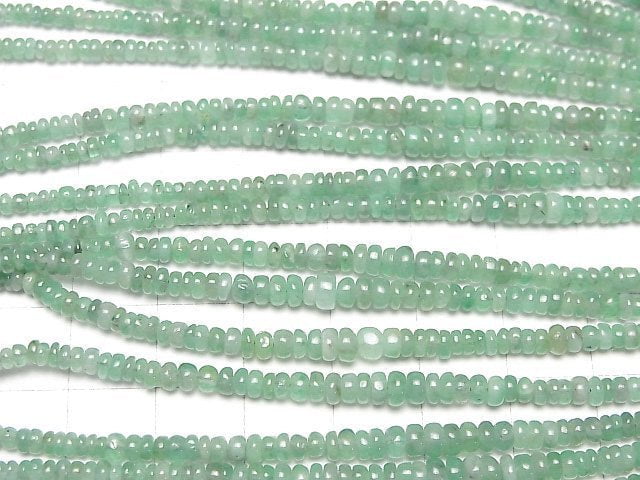 [Video]Emerald AA++ Roundel half or 1strand beads (aprx.5inch/12cm)