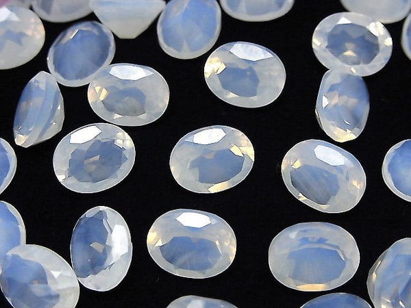 [Video]High Quality Moonlight Quartz AAA Oval Faceted 10x8mm 1pc