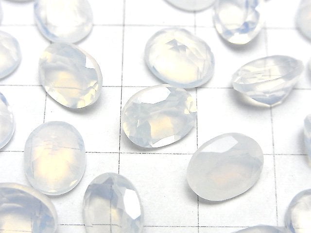 [Video]High Quality Moonlight Quartz AAA Oval Faceted 10x8mm 1pc