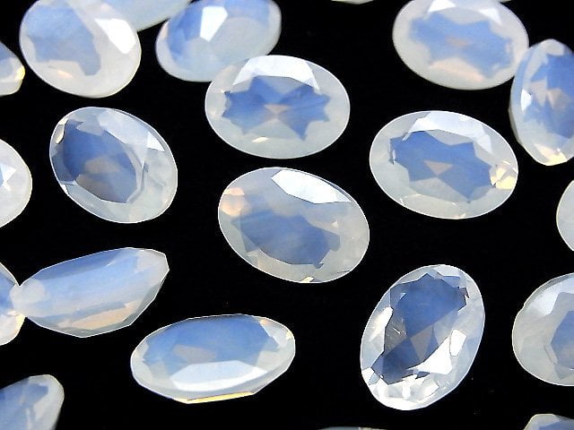 [Video]High Quality Moonlight Quartz AAA Oval Faceted 14x10mm 1pc