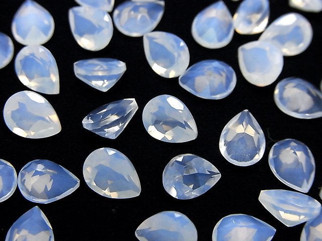 [Video]High Quality Moonlight Quartz AAA Pear shape Faceted 8x6mm 2pcs