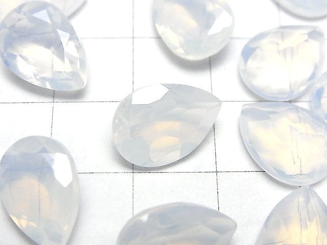 [Video]High Quality Moonlight Quartz AAA Pear shape Faceted 14x10mm 1pc