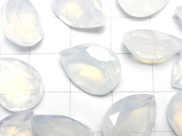 [Video]High Quality Moonlight Quartz AAA Pear shape Faceted 16x12mm 1pc