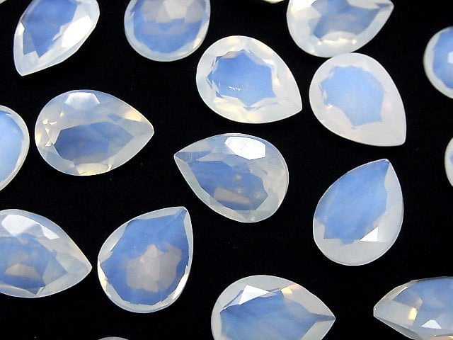 [Video]High Quality Moonlight Quartz AAA Pear shape Faceted 16x12mm 1pc