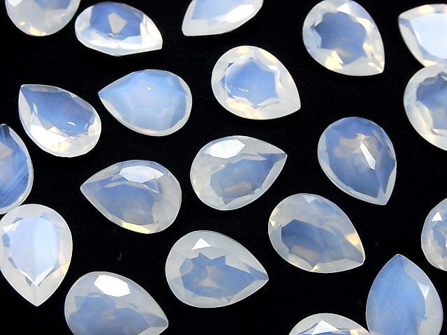 [Video]High Quality Moonlight Quartz AAA Pear shape Faceted 16x12mm 1pc