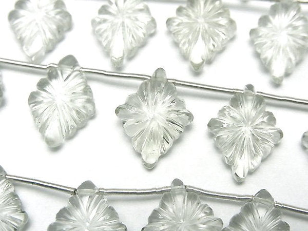 [Video]High Quality Green Amethyst AAA Rosette Carving 1strand (8pcs)