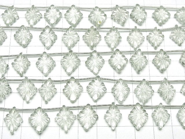 [Video]High Quality Green Amethyst AAA Rosette Carving 1strand (8pcs)