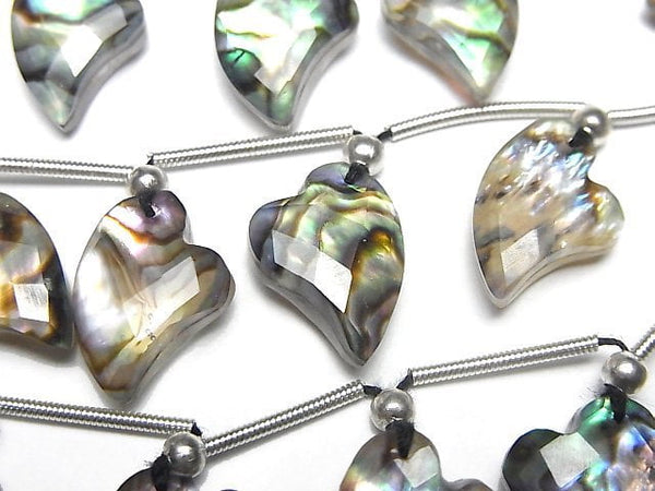 [Video] Abalone Shell x Crystal AAA Heart cut half or 1strand (8pcs)